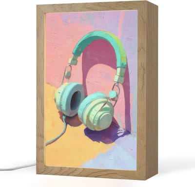 Tafellamp 20x30 cm - LED lamp - Koptelefoon - Mintgroen - Draad - Decoratieve tafellampen - Dimbaar - Tafellampje slaapkamer - Woonkamer binnen