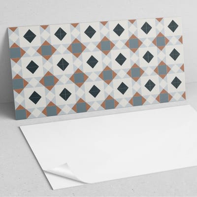 Coloray Wandpanelen Zelfklevend - Geometrisch tegelpatroon PVC Wandpaneel - 100 cm x 50 cm - Grijs Wandbekleding Zelfklevend - 1 stuk - Texturen Wandpanelen Zelfklevend - Wandpanelen Keuken - Wandpaneel Badkamer