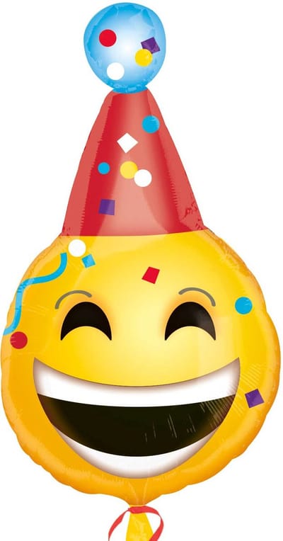 BDay Emoticon FolieBallon, 35x63 cm - Junior Shape