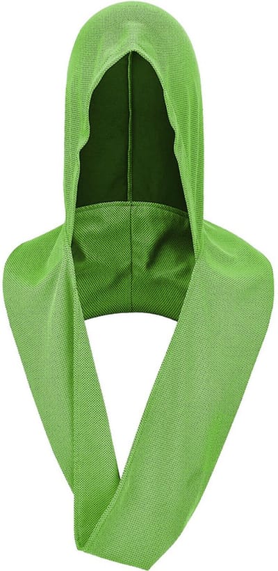 Verkoelende handdoek met capuchon – 75 x 48 cm – U-vormige verkoelende wikkel voor hoofd en nek – Snel verkoelende, sneldrogende sportkoelhanddoek met UV-bescherming – Unisex – Geschikt voor yoga, sport, fitness en strandactiviteiten