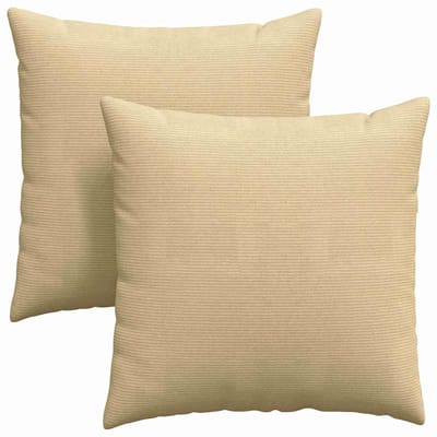 vidaXL - Zitkussens - 2 - pcs - Grijs - Groen - 60 - x - 60 - cm - Corduroy - stof