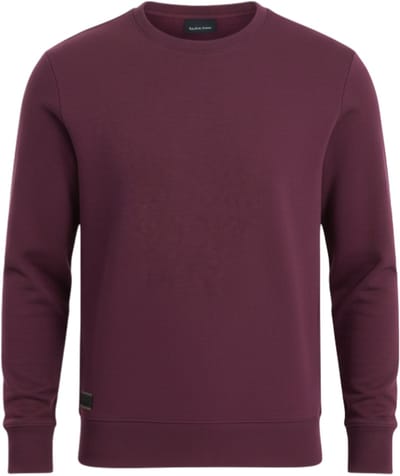 OMBRE Sweater - Katoen - Lange Mouw - Effen Bordeaux S