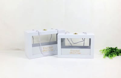 Luxe Transparant Cadeaudoos - 24*16*8 cm - Wit - Geschenk doos - Verjaardagscadeau doos - Huwelijkscadeau doos - Valentijnsdag cadeau doos