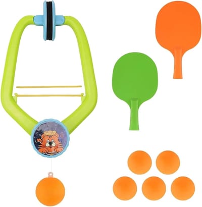 Verstelbare Tafeltennis Trainer Set voor Verbetering van Hand-Oogcoördinatie, Inclusief Tafeltennisballen en Rackets, Ideaal voor Thuisgebruik en Training