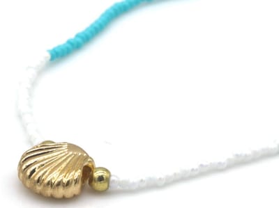 Ketting Schelp – Kunststof – 45cm – Blauw