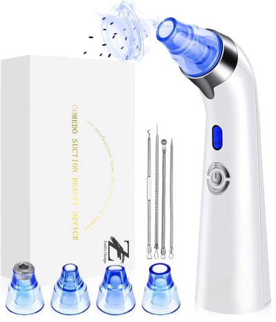 ZoeZo Black Head Remover - Poriënreiniger - Mee Eter Verwijderaar - Porien Verwijderaar - Gezichtsreinigingsapparaat - Inclusief 4 opzetstukken - Huidverzorging