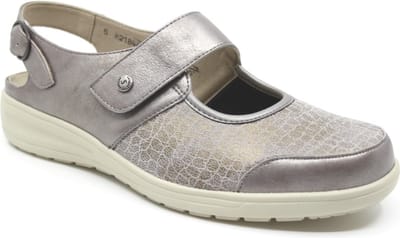 Solidus, 27500 40169, Taupe kleurige dames sandalen met gesloten neus