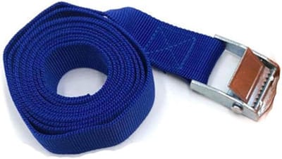Spanbanden Set - Sjorbanden Verstelbaar - Lading Zekeren - Snelle Gesp - 25mm x 3m - Blauw