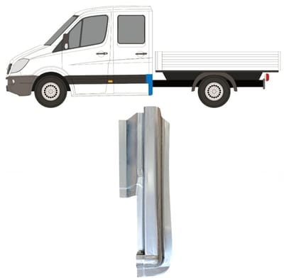 Reparatiepaneel achter hoek voor Mercedes Sprinter 2006-2018 / Rechts