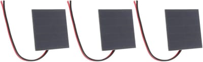 Kleine Zonnepanelen Set - Mini Zonnecellen - Educatieve Projecten - Monokristallijn Silicium - 3x 55x55mm - Zwart