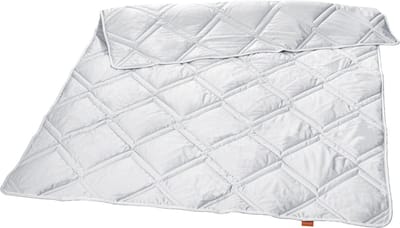 sleepling 135 x 200 cm Kameelhaar dekbed | Licht zomerdekbed met natuurhaar | Made in Germany | Tijk van katoen | Wit