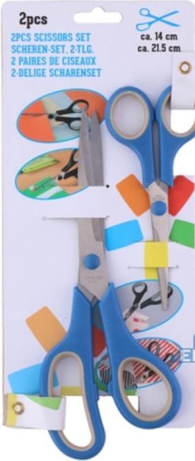schaar 2 stuks blauw