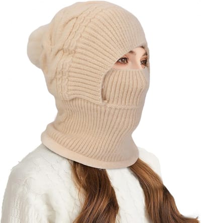 Winddichte Balaclava Ski Masker voor Vrouwen | Warme Fleece Hoed met Nekbedekking en Gezichtsbescherming voor de Winter
