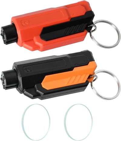 2-in-1 glazen brekers en riemen, compacte hamer voor autoglas, ideaal voor voertuigen, bussen en meer