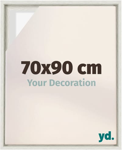 Your Decoration - Baklijst 70x90 cm - White Wash - Baklijst voor Canvas - MDF - Lyon