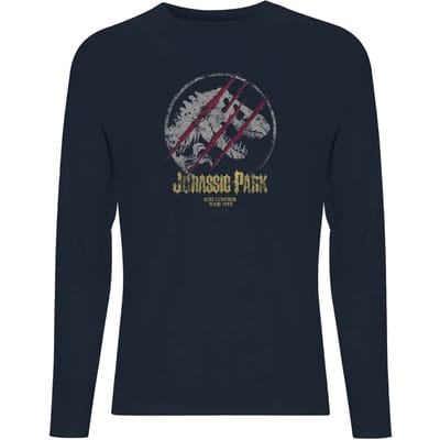 Jurassic Park Lost Control Men's Long Sleeve T-Shirt - Navy - S