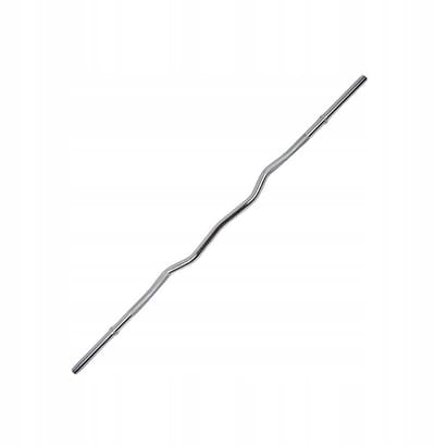 Marbo Sport - Curlstang schroefsluiting - EZ Curl Bar - MW-G120L-EX-GL - 120 cm - Verchroomd staal - Geribbelde handgreep - Voor krachttraining en thuisgym en Home Gym - Max. 200 kg