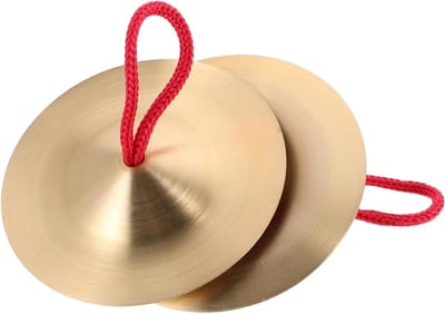 Vinger Cimbalen - Mini Hand - Muziekeducatie Les - Duurzaam Koper - 9 cm - Goud