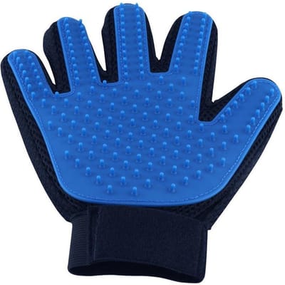 Brosse de bain en caoutchouc pour animaux de compagnie, jouets pour chiens, protection de l'environnement, gant TPR pour massage des animaux de compagnie pour chiens et chats, accessoires pour animaux de compagnie bleu