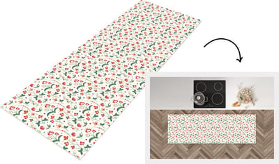 Keukenloper - Loper keuken - Zomer - Bloemen - Patronen - 150x50 cm - Keukenloper vinyl