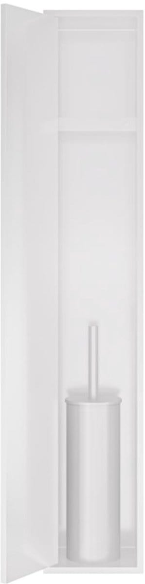 Hotbath &More PH60B inbouwnis en toiletborstelhouder 16x60x12,6cm mat wit