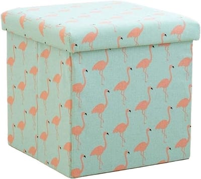 Opvouwbare poef - Opbergkruk zithoek - Ruimte Besparen - Stevige constructie - 31x31x31cm - Linnen