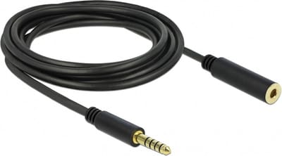 4,4mm Jack verlengkabel | gebalanceerd stereo (5-polig) | AWG24 | verguld | 3 meter