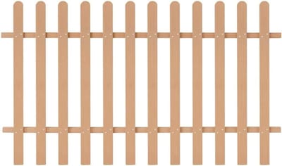 vidaXL WPC pikethek - bruin, decoratieve barrière voor buiten, gemakkelijk te verkleinen, water- en rotbestendig, snelle montage, ideaal voor tuin of terras.