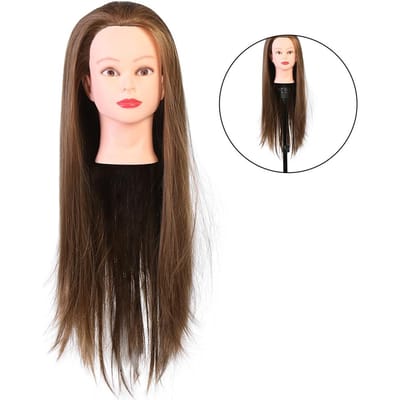 Kapsalon Cosmetologie Kappers Oefenhoofd Mannequin Poppen Salon Gereedschap (gouden) black