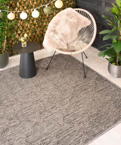 Buitenkleed - Trellis Retreat grijs 140x200