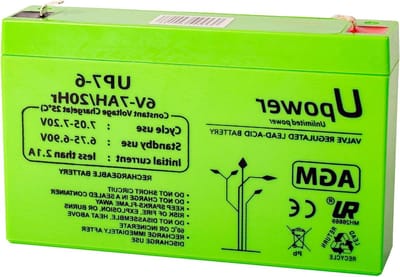 Oplaadbare Loodbatterij - AGM Accu - Veelzijdige Toepassingen - Onderhoudsvrij en Luchtdicht - 6 Volt 7 Ah - Zwart