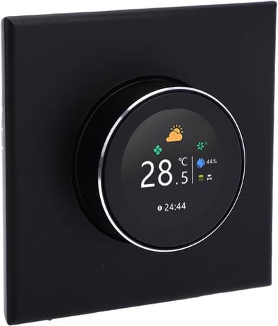 Slimme Thermostaat - Temperatuurregelaar - Comfortabel Wonen - App Bediening - 86x86mm - Zwart