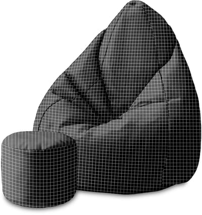 DreamRoots Velvet Zitzak voor Volwassenen – Luxe Beanbag met Voetsteun en Afneembare Hoes – Inclusief Vulling – 80x80x120 cm - Aesthetic Gird