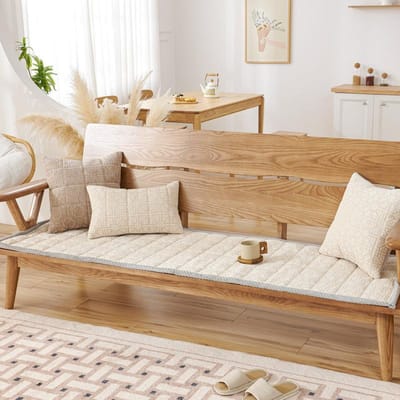Nieuwe Chinese Massief Houten Bankhoes Universeel Bankkussen voor alle seizoenen Chenille Bankkussen Bank Anti-Slip Verdikkende Bankmat 55x55cm 1pcs
