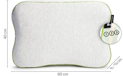 BLACKROLL® Recovery Pillow Plus - Ergonomisch Hoofdkussen - Verstelbare Hoogte - Traagschuim Slaapkussen - Neksteun voor Zij- en Rugslapers
