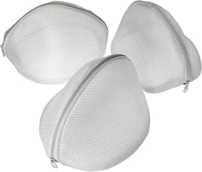 Waszakken voor lingerie - Bh beschermers - Kleding beschermen - Vormbehoudende draad - Set van 3 - Wit