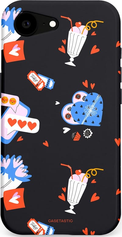 Casetastic Hoesje Geschikt voor Apple iPhone 16e Magsafe - Stijlvolle Beschermende Duo-layer Case - Liefdes Kaarten