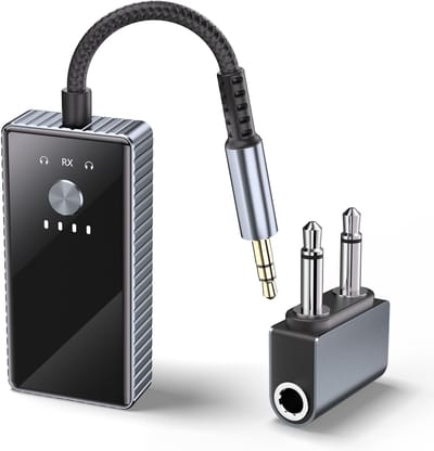 Sounix Bluetooth Transmitter & Receiver 2 in 1 - BT 5.2 - 3.5MM AUX - Bluetooth Zender - Bluetooth Ontvanger - Grijs