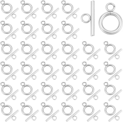 Toggle Sluitingen - OT Sluitingen - Sieraden Maken - Roestvrij Staal - 30 Sets - Zilverkleurig