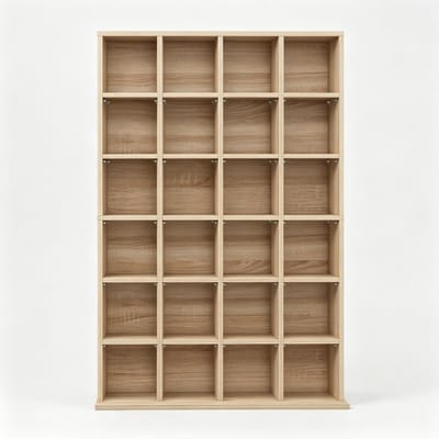 Cd Opbergkast Voor 456 Cd's En Dvd Opbergkast Voor 336 Dvd's - Verstelbare Legplanken - Multimedia Kast - Spaanplaat - Naturel Hout
