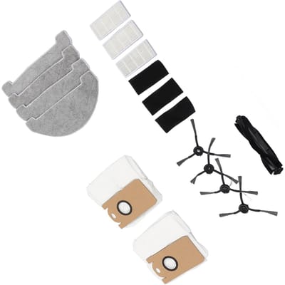 Ensemble d'accessoires pour balayeuse de sol Facile à changer Doux Fort Absorption d'eau Pièces de rechange pour VIOMI S9 black