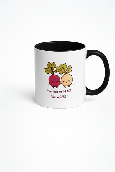 Mok 'You Make My HEART Skip a BEET' - Grappige Bieten Liefdesmok
