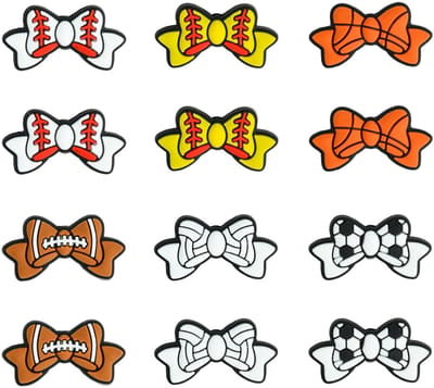 Siliconen Strik Kralen Boog Vormige Rubber Kralen Leuke Lint Platte Focal Kralen Voor Diy Ketting Tas Sieraden Maken