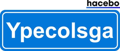 Hacebo - Plaatsnaam Sticker - 29x10 CM - Ypecolsga sticker - Verkeersborden sticker - grappige cadeaus - Ypecolsga