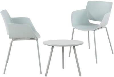 CLP Minota Tuinset - Set van Minot tafel en Alpena stoelen - weerbestendig - UV-bestendig - turkis 2 stoelen