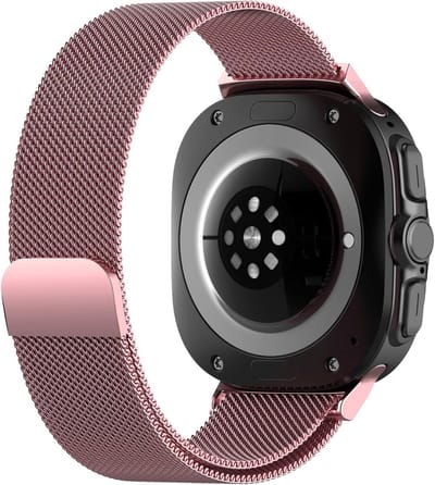 Stalen Milanese Armband 20 mm voor Galaxy Watch Ultra 47 mm, Magnetische Sluiting, Roestvrijstaal, Luxe Accessoire voor Smartwatch