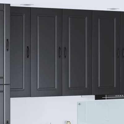 vidaXL - Vaatwasserpaneel - Kalmar - Zwart - 80 - x - 31 - x - 100 - cm - Bewerkt - hout