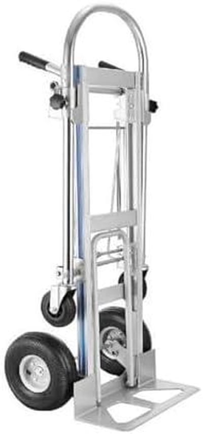 Opvouwbare Steekwagen - Zware Trolley - Materiaal Vervoer - 3-in-1 Ontwerp - Capaciteit 1000Lbs - Zilverkleurig