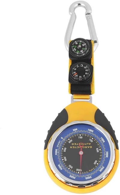 4-in-1 Analoog Hoogtemeter, Barometer, Kompas en Thermometer voor Outdoor Activiteiten