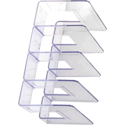 Organisateur de sac à main, support de rangement transparent pour sac à main, chambre à coucher, mini étagère pour sac à main, 4 sections white